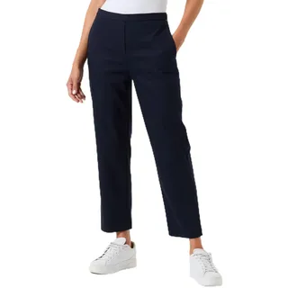 Tommy Hilfiger Damen Stoffhose Travel Slim Straight Pant Knöchelfrei, Blau (Desert Sky), 40