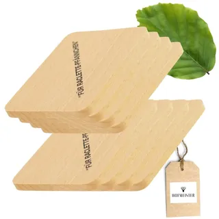 8X HOFMEISTER® Untersetzer für Raclette-Pfännchen aus Holz, 10 cm, schont Raclette-Pfännchen & Tische vor Öl & Kratzern, hitzebeständiges Raclette Brett, EU Produktion, heimische Buche