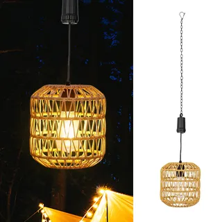 Outdoor HäNgelampe Mit Batterie, Ip44 Waterproof Akku Pendelleuchte With Warm White, 6 Hour Timer, 4*Aa Akku HäNgelampe For Patio, Bar, Garden, Patio, Living Room, Bedroom Boho Deko