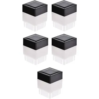 TopHomer Moderne Pfostenleuchte für den Outdoor-Bereich, 5 x 5 cm, Solar-Pfostenkappen-Lichter, wasserdichte LED-Zaunkappen-Licht für flache Oberflächen, Terrasse