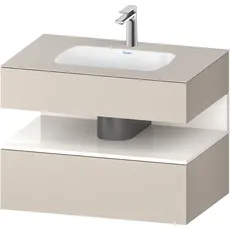 Duravit Qatego Einbauwaschtisch mit Konsolenwaschtischunterbau, 800x550x600mm, Nische Weiß Hochglanz, QA4785022, Farbe: Taupe Matt