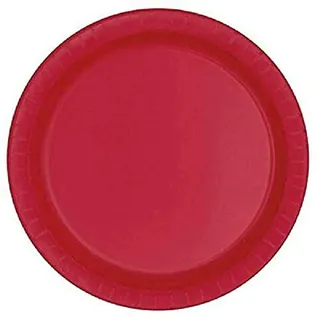 Pappteller - 23 cm - Rot - Packung mit 8 Stück