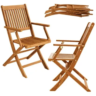CASARIA Gartenstuhl Sydney 51 x 54 x 92 cm braun 2 St.