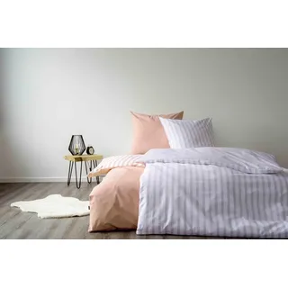 Setex Wendebettwäsche »Baumwoll Streifen« in tollen Unifarben und gestreift SETEX B/L: 200 cm x 220 cm