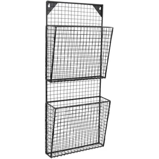 Loft42 Zeitschriftenständer Wiva Schwarz , Metall , 30x70x10 cm , Wohnzimmer, Kleinmöbel, Zeitungsständer