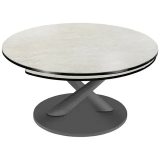 Naos Couchtisch , Anthrazit, Greige , Keramik , X-Form , 80x40x80-128 cm , Wohnzimmer, Wohnzimmertische, Couchtische, Couchtische Keramik