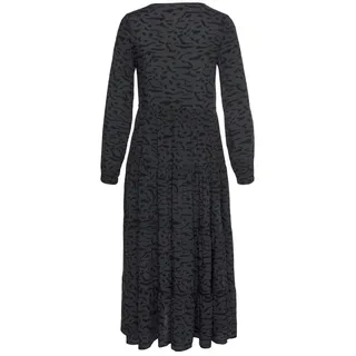 LASCANA Maxikleid Grau/Schwarz Bedruckt 36