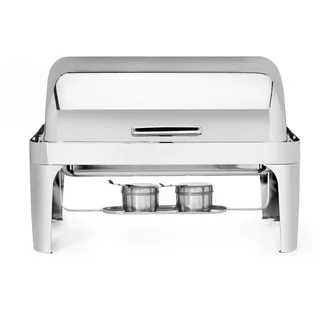 HENDI Chafing dish Rolltop, GN 1/1 660x490x460 mm Edel, Warmhalteplatte, Silber