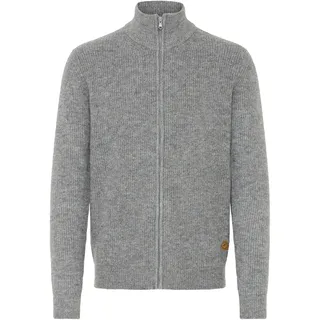 Strickjacke INDICODE "Strickjacke IDBratram", Herren, Gr. M, grau (grau mix), Obermaterial: 58% Polyacryl PAN. 32% Polyester PES. 7% Wolle mw. 3% Elasthan EL., Strickjacken Strickjacke