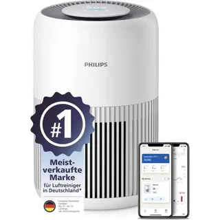 Philips Luftreiniger 900 Serie, HEPA NanoProtect + Aktivkohlefilter, CADR 250m3/h für 65m2 Allergiker, leise, intelligent und energieeffizient (AC0950/10), Weiß