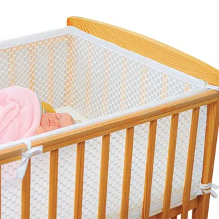 O-BouBou Bettumrandung Babybett Oeko -TEX Zertifiziert - Nestchen Babybett Umrandung - 3D-Mesh 360x30cm für Babybett 60x120 cm - Babybett Umrandungen - SH025 189908-Zertifikat, ausgestellt von TESTEX