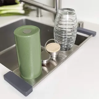 Multifunktionales Flaschen-Trockengestell Platzsparend Edelstahl Abtropfgestell Über der Spüle für Crystal Emil - Abtropfhalter Abtropfgestell Organizer Flaschen Trockengestell