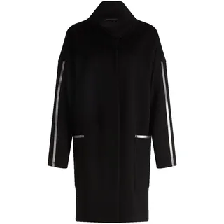 Sweatblazer BETTY BARCLAY "Sweatmantel mit Stehkragen", Damen, Gr. 42, schwarz, Obermaterial: 45% Viskose CV. 37% Polyester PES. 10% Modal CMD. 8% Elasthan EL., Blazer Sweatblazer