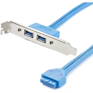 StarTech.com 2 Port USB 3.0 A Buchse Slotblech - USB 3 Pin Header Slotblech Konsole