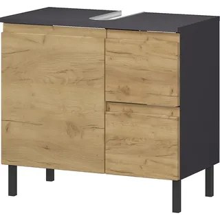 Germania Waschbeckenunterschrank 60 x 56 x 34 cm Grau/Eiche