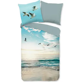 Duvet cover Good Morning 135x200 + 1* 80x80 cm - beach/sea - Aqua