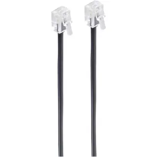 ShiverPeaks -BASIC-S--Modular-Kabel, Western-Stecker 6/4 auf Western-Stecker 6/4, Schwarz