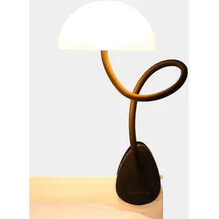 Smallish Shroommate Verstellbare Clip On Bed Light Nachttischlampe, Leselampe für Kinderzimmer, Schreibtisch, Kopfteil des Bettes, LED-Multicolor-Wechsel mit Adapter (Schwarz)