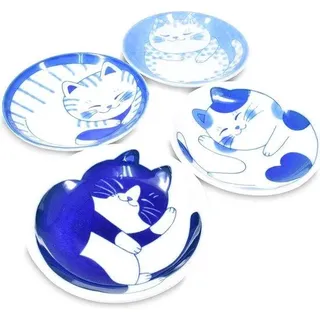 Mini Sushi Sojasausbord aus Keramik 99 cm 4-Teller-Set - Japanische Design-Keramik