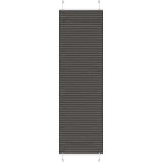 Plissee Schwarz 65x200 cm Stoffbreite 64,4 cm Polyester - Schwarz