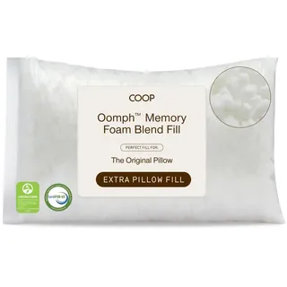 Coop Home Goods - Kreuzschnitt-Memory-Foam – mitteldichte Kissenfüllung 0,9 kg Sack – Nachfüllpackung zum individuellen Gestalten Ihres Premium-Kissens – Greenguard Gold und CertiPUR-US-Zertifiziert.