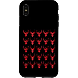 Hülle für iPhone XS Max Hirsch Chalet Geweih Retro Hirschgeweih Vintage Souvenir