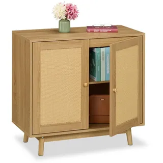 Relaxdays Sideboard 75 x 80 x 40 cm Natur