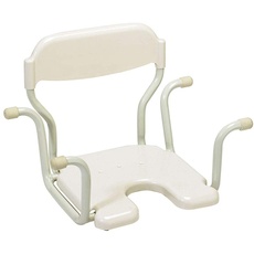 Homecraft White Line Suspended Bath Seat, With Backrest (Eligible for VAT relief in the UK) Independent Bathing for Elderly, Disabled, Handicap, Easy to Assemble, Aluminium Frame , Bathtub