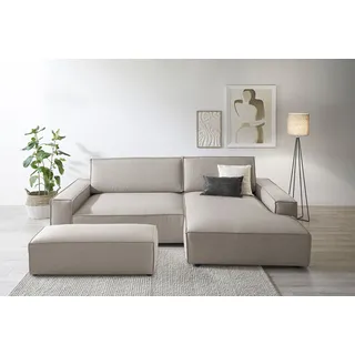 OTTO home Eckcouch Cord 2-Sitzer Beige