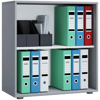 VCM Lona L Aktenregal 70 x 40 x 74 cm grau