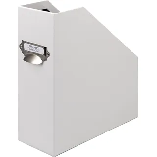 Rössler SOHO Stehsammler A4 | Stehsammler Pappe aus stabilem Karton | Büro Organizer | Schreibtisch Organizer | Zeitschriftenhalter | 315 x 260 x 115 mm | 1 Stück | Farbe: Weiß