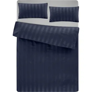 OTTO home Malia Mako-Satin Blau 155 x 220 cm + 80 x 80 cm