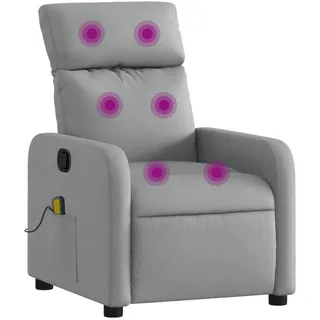 vidaXL Massagesessel Hellgrau Stoff - Grau