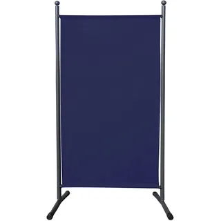QUICK STAR Paravent 180 x 78 cm Stoff Raumteiler Klein Garten Stellwand Trennwand Balkon Sichtschutz Blau