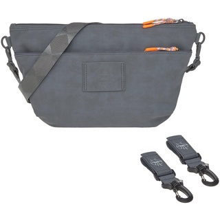 Lässig Baby Kinderwagenorganizer Umhängetasche Kinderwagentasche inkl. Kinderwagenbefestigung/GRE Buggy Bum Bag anthracite