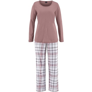 Arizona Damen Pyjama mauve-weiß Gr.32/34