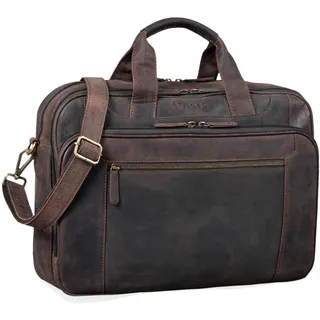 STILORD Herren-Businesstasche aus Leder braun - große 15,6 Zoll Laptoptasche - Männer-Aktentasche - Vintage Umhängetasche aus Rindsleder 'Nelson'