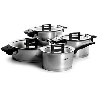 WOLL concept Topf-Set 4-tlg. Kochtopf + Bratentopf + Stieltopf + Deckel