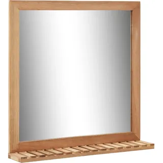 vidaXL Badezimmerspiegel 60×12×62 cm Walnuss Massivholz - Braun