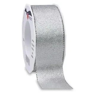 Präsent Geschenkband Polyester Silber 40 mm x 20 m