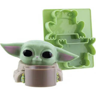 Paladone The Mandalorian The Child Egg Cup Breakfast Set | Star Wars Officially Licensed Merchandise