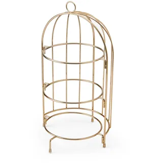 Artesà Vogelkäfig-Etagere, 22 x 42 cm, in Geschenkbox, Gold