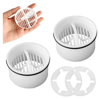 2er Set Haarsieb und Tauchrohr für Dusche, kompatibel mit Ablaufgarnitur