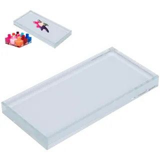 Glas-Rechteck-Nagel-Kunst-Paletten, Maniküre-Farbmischungs-Verfassungs-Mischungs-DIY-Werkzeuge
