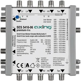 axing/skt Axing SES5816-06 Einkabel-Multischalter II, 5 in x 16, premium-line SES581606 SES 5816-06