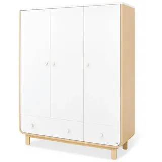Pinolino Babykleiderschrank , Weiß, Ahornfarben , Holz , Ahorn , 5 Fächer , 2 Schubladen , 145x183x54 cm , in verschiedenen Größen erhältlich , Babymöbel & Kindermöbel, Babyzimmer, Babyzimmer-Serien