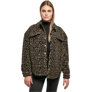 URBAN CLASSICS Aop Sherpa Überhemd Dark Taupe Leo L