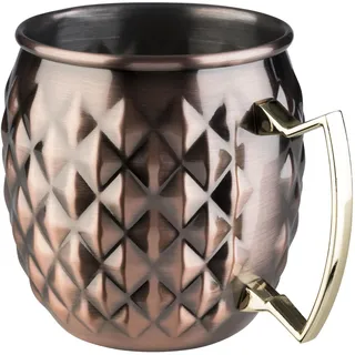 APS 93331 Becher MOSCOW MULE, Cocktailbecher, 500 ml, Edelstahl, Kupfer-Antik-Look