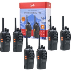 Paket 6 tragbare Radios PNI PMR R40 PRO Akkus, Ladegeräte und Kopfhörer enthalten