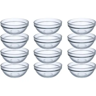 Provance 6-24 Stück Dipschalen Dessertschalen Ø 9 cm Schüsseln aus Glas Glasschälchen Tapasschalen (12 Stück)